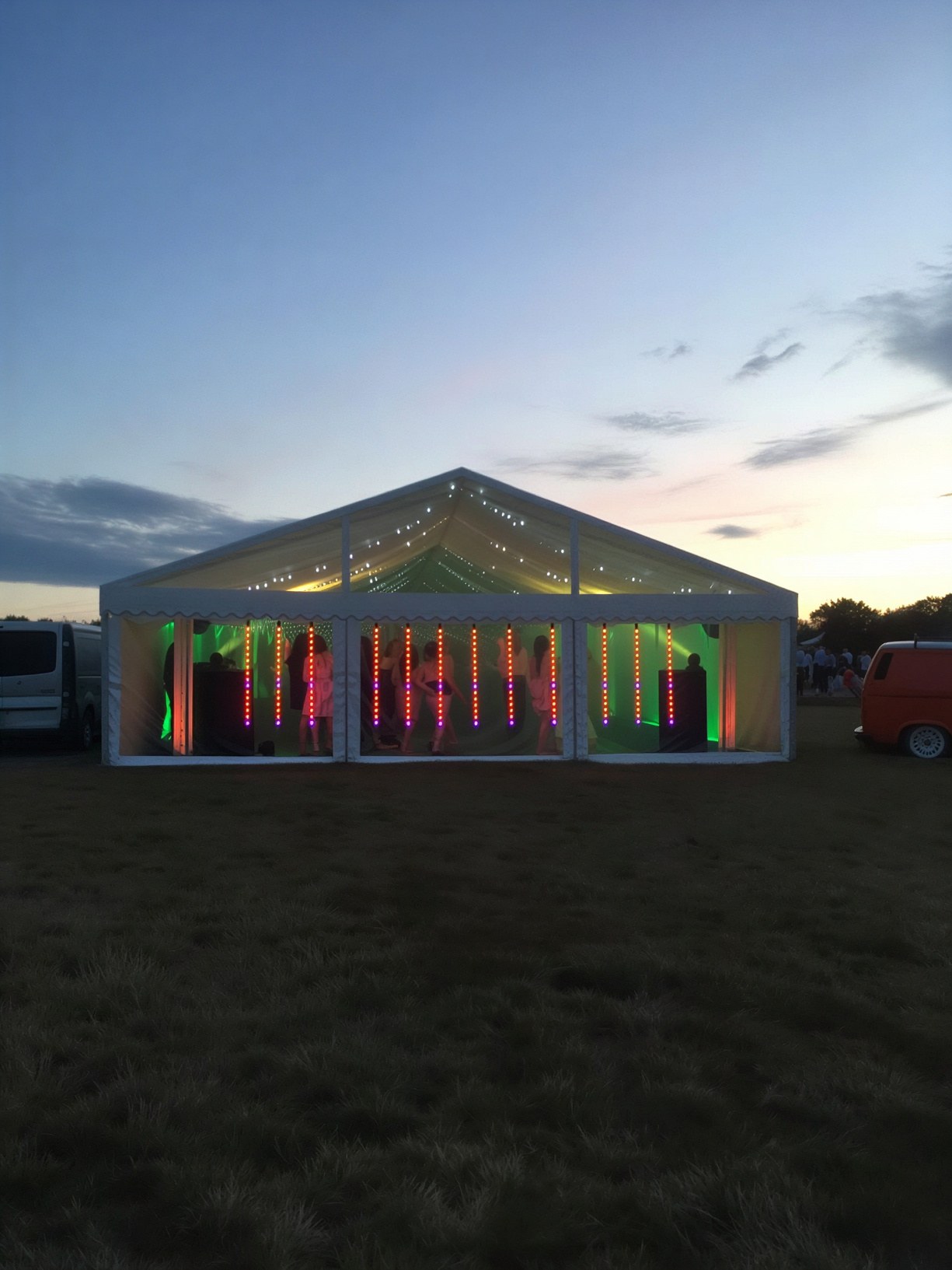 Celebration marquee setup Northamptonshire